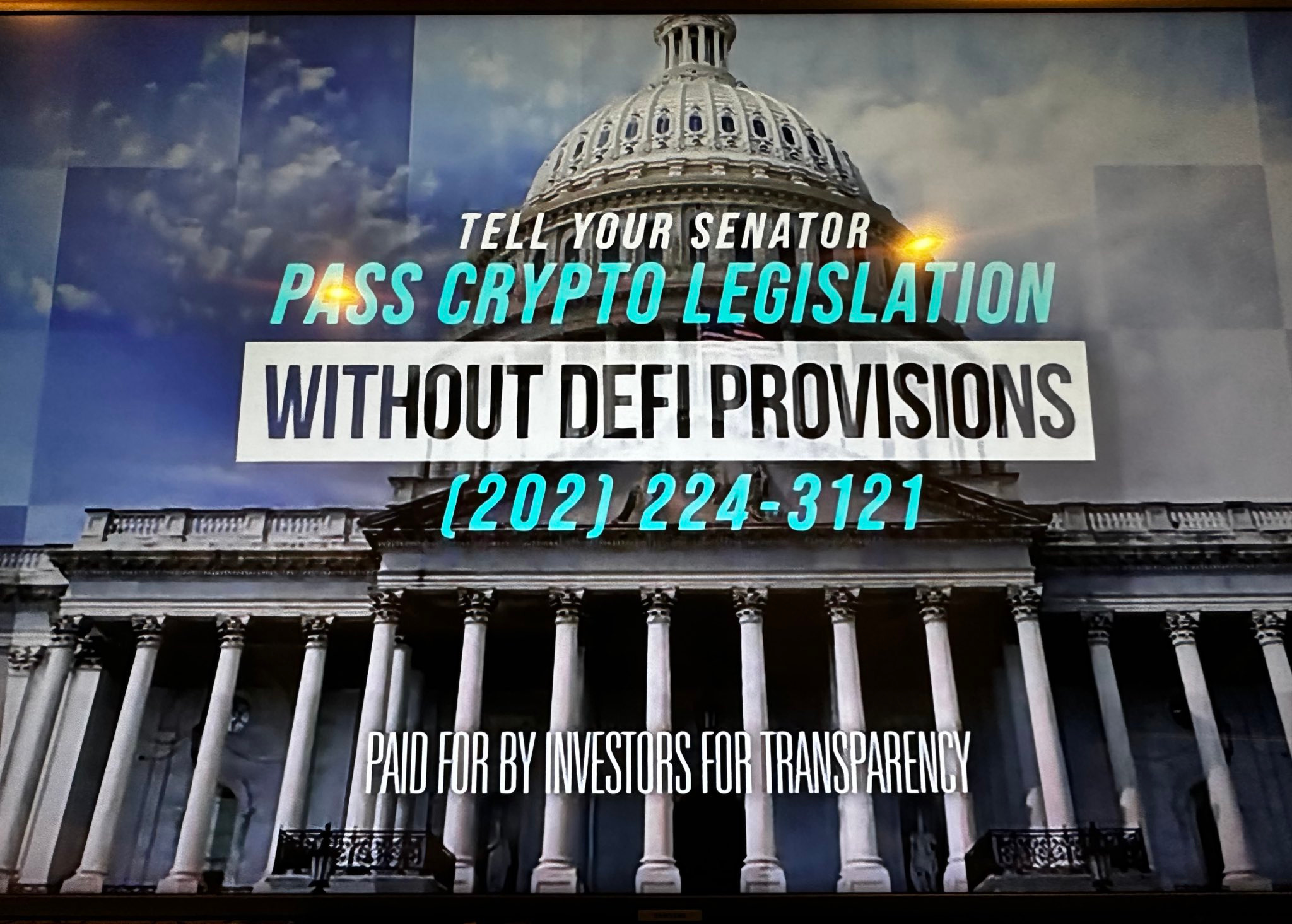 Anti-DeFi Group Runs Ads Aimed At Stripping DeFi From Crypto Bill.