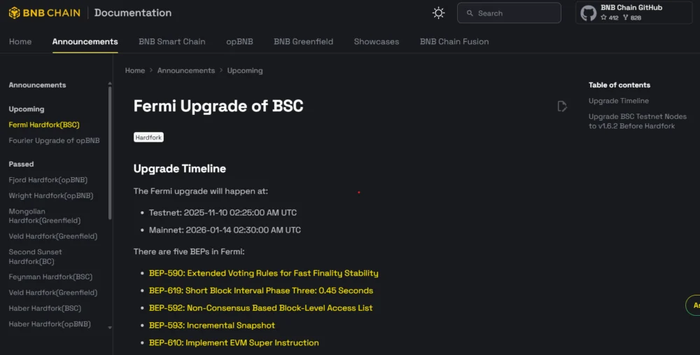 BNB Chain’s Fermi Upgrade Brings 0.45-Second Blocks and Faster Finality