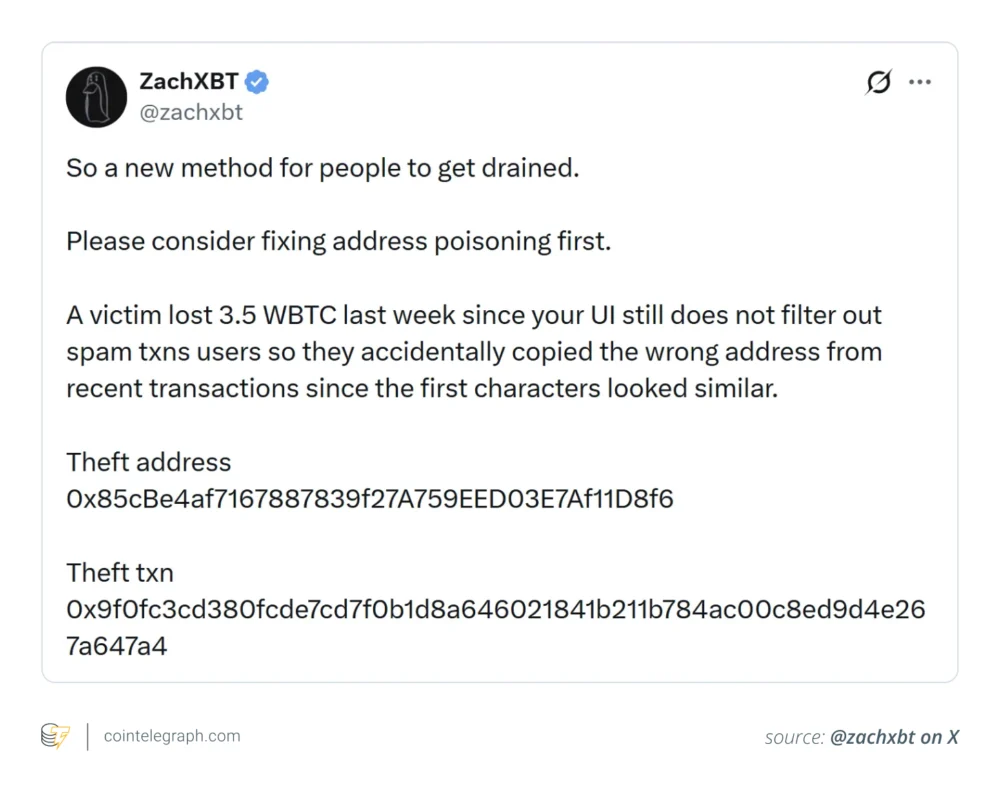 Why Address Poisoning Works Without Stealing Private Keys