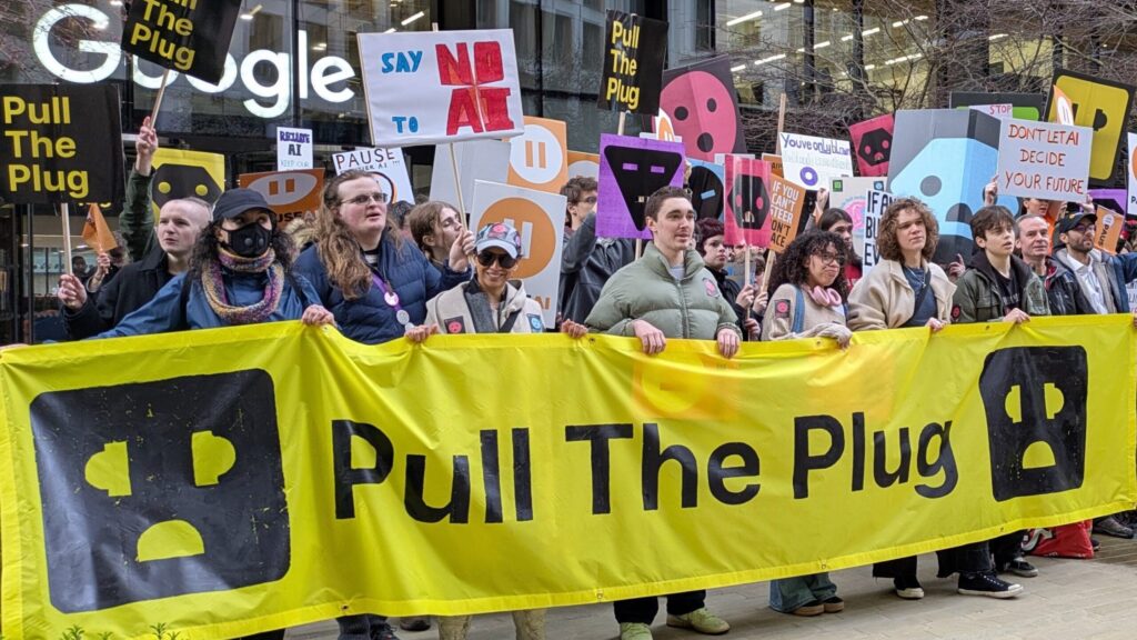 Protesting Plug Cards The Largest Anti-AI Protest Yet: