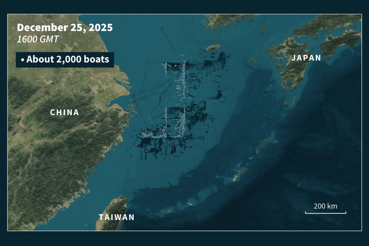 Unprecedented Naval Formations: Thousands of Chinese Fishing Vessels Spark Regional Alarm in the East China Sea
