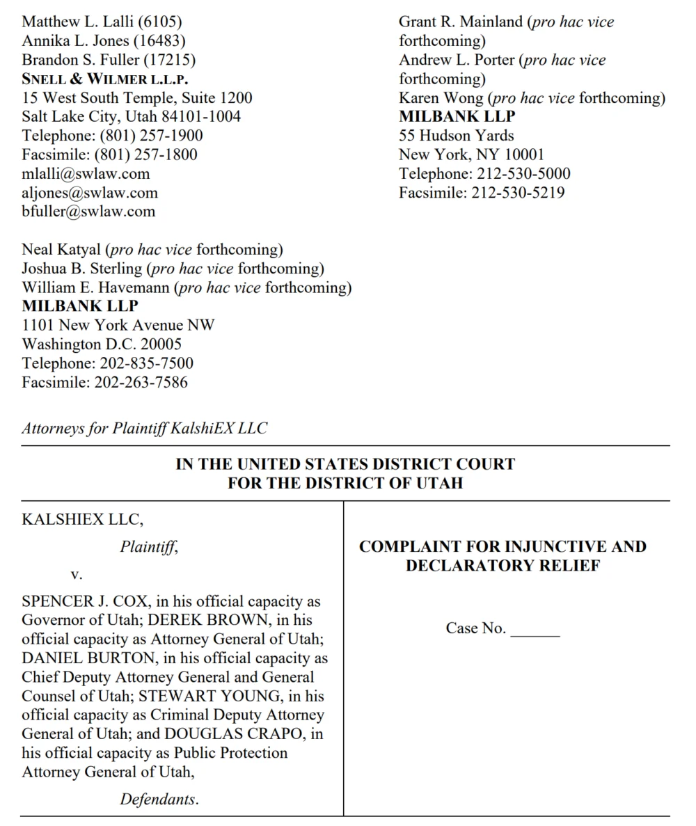 Utah Set to Block Prediction Markets Like Kalshi and Polymarket